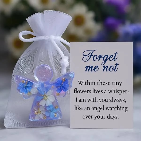🔥 50% OFF - 🪽Forget Me Not Dried Flower Angel Keepsake - Timeless Gift for Remembrance, Comfort & Hope