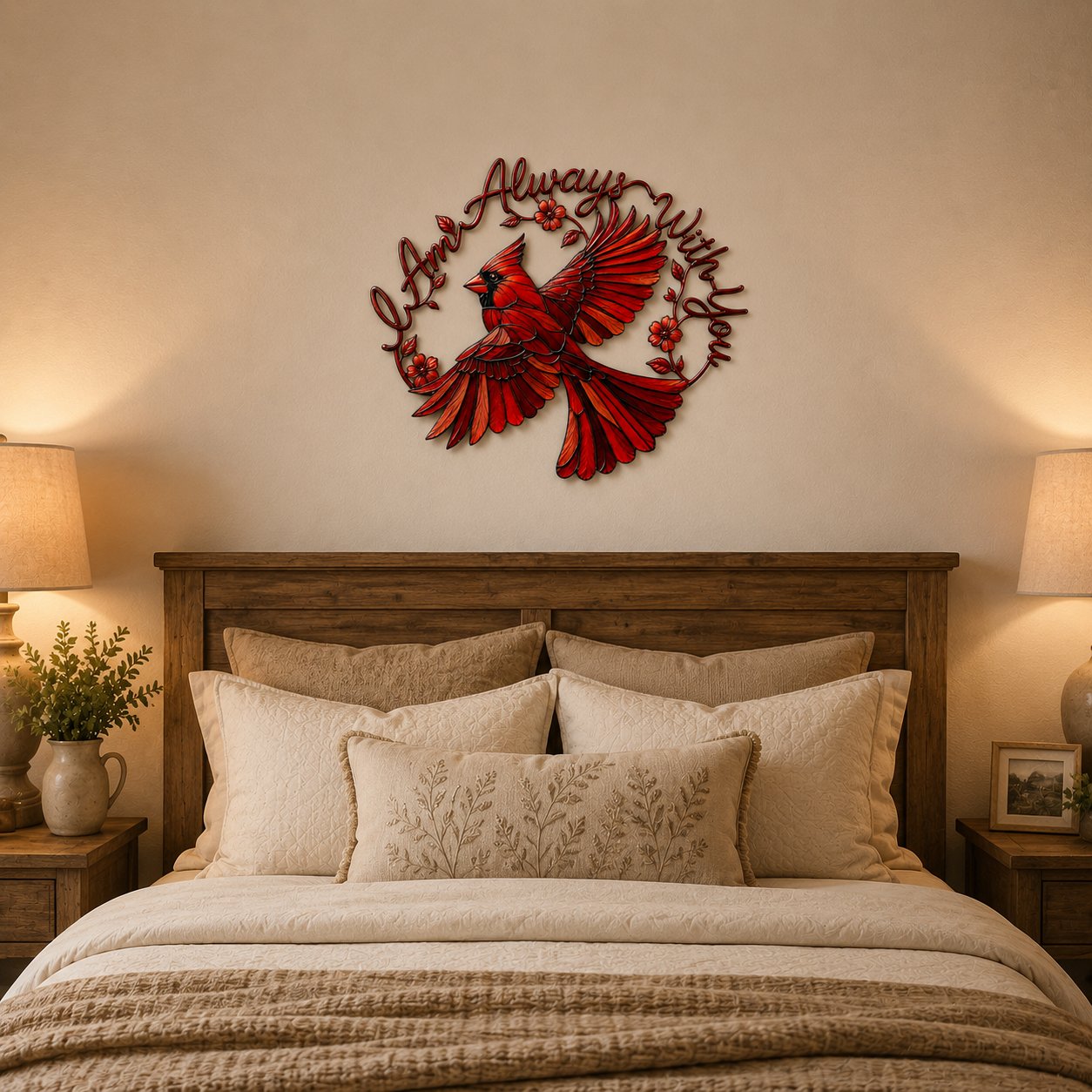 🐦Cardinal Metal Wall Art - I Am Always With You❤️