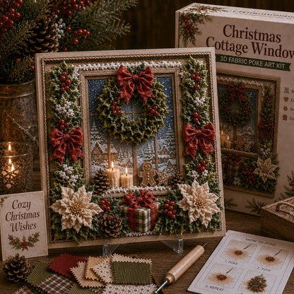 ✨HOT SALE 🎁 3D Christmas Fabric Poke Art Craft Kit🎄