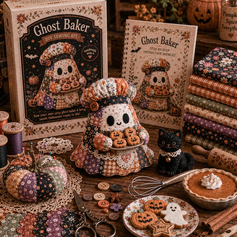 🔥49% Off Last Day - 👻Little Ghost’s Cozy Halloween DIY Patchwork Kit