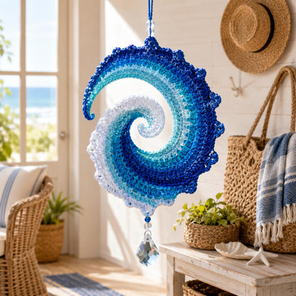 Ocean Wave Crochet Wind Spinner Diy Kit
