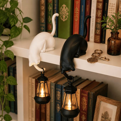 🔥HOT SALE 50% OFF 🐾Cat Shelf Hook with Vintage Lantern