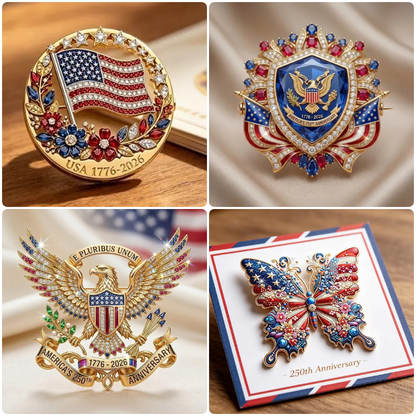 US 250th Anniversary Brooch Pin