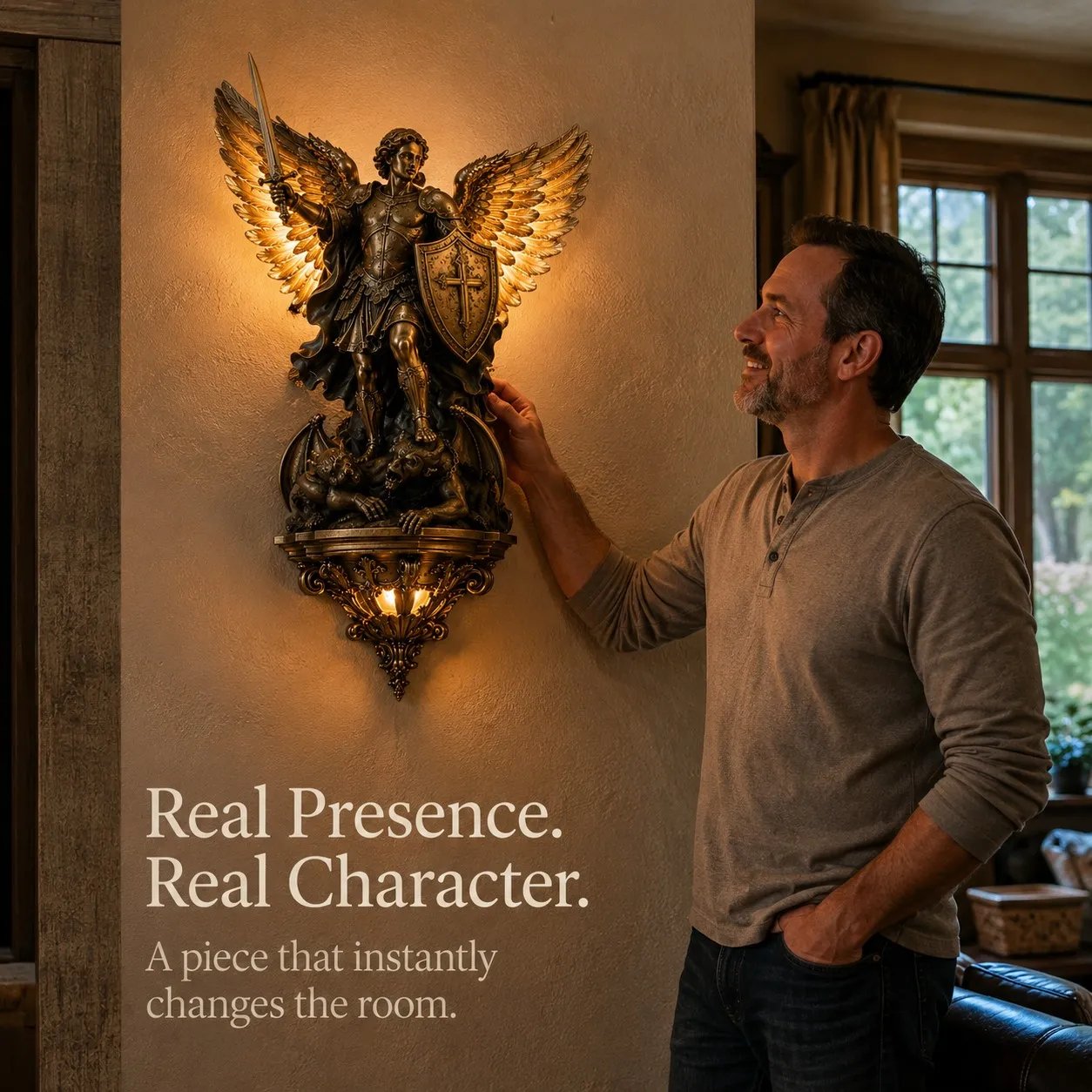 🕊️St. Michael Guardian Angel Wall Light