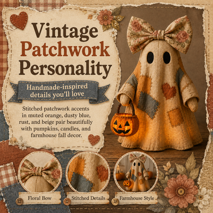 Lighted Vintage Patchwork Ghost!!