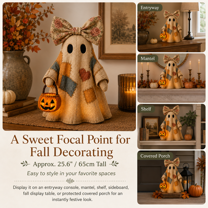 Lighted Vintage Patchwork Ghost!!