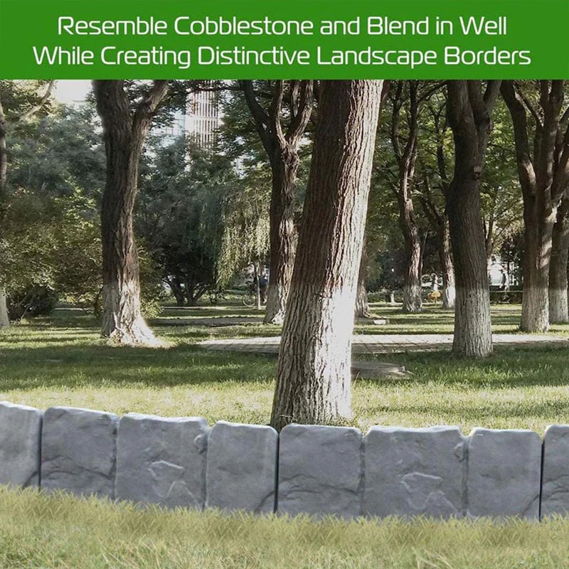 🌿✨2026 Imitation Stone Garden Fence – Real stone look, no tools needed, Easy to install & expand🏡♻️