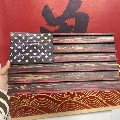 American Flag Challenge Coin Display Wood Coin Stand Rack