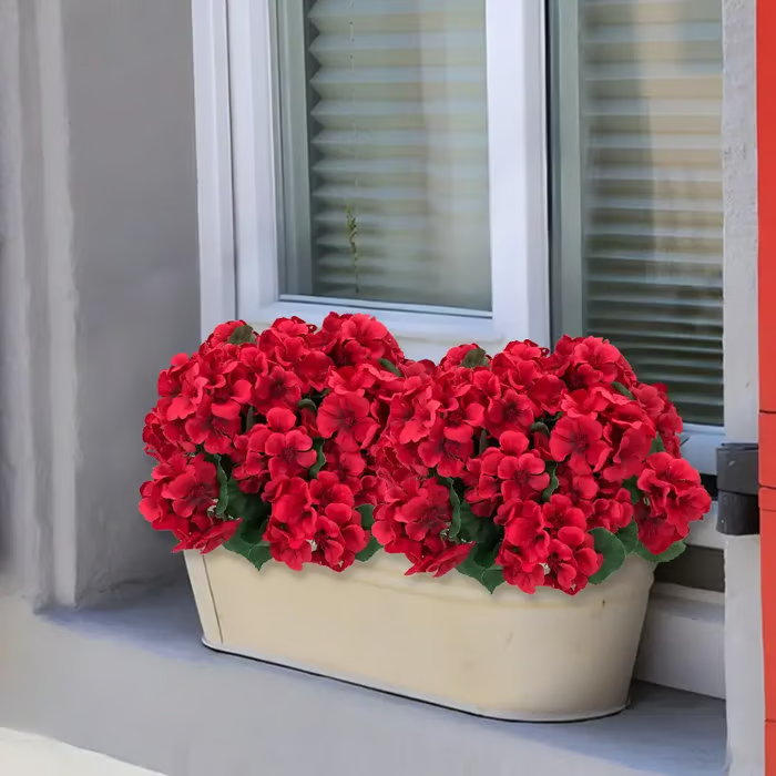 🌸 LAST DAY 50%OFF🌸 Bundles Artificial Geranium Flowers For Outdoors Geranium Flowers Outdoor Artificial Flowers UV Resistant Garden Plants Faux Flowers For Home Kitchen Table Centerpieces Patio Decor