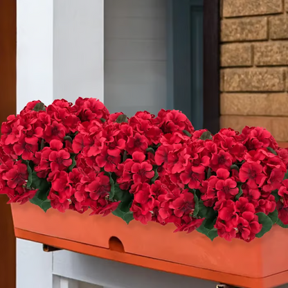 🌸 LAST DAY 50%OFF🌸 Bundles Artificial Geranium Flowers For Outdoors Geranium Flowers Outdoor Artificial Flowers UV Resistant Garden Plants Faux Flowers For Home Kitchen Table Centerpieces Patio Decor