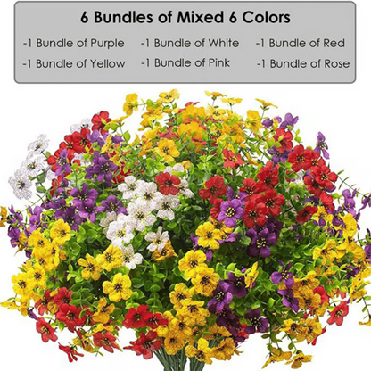 🌸UV Resistant Artificial Flowers – Fade-Free & Colorful for Garden, Patio, Home Decor
