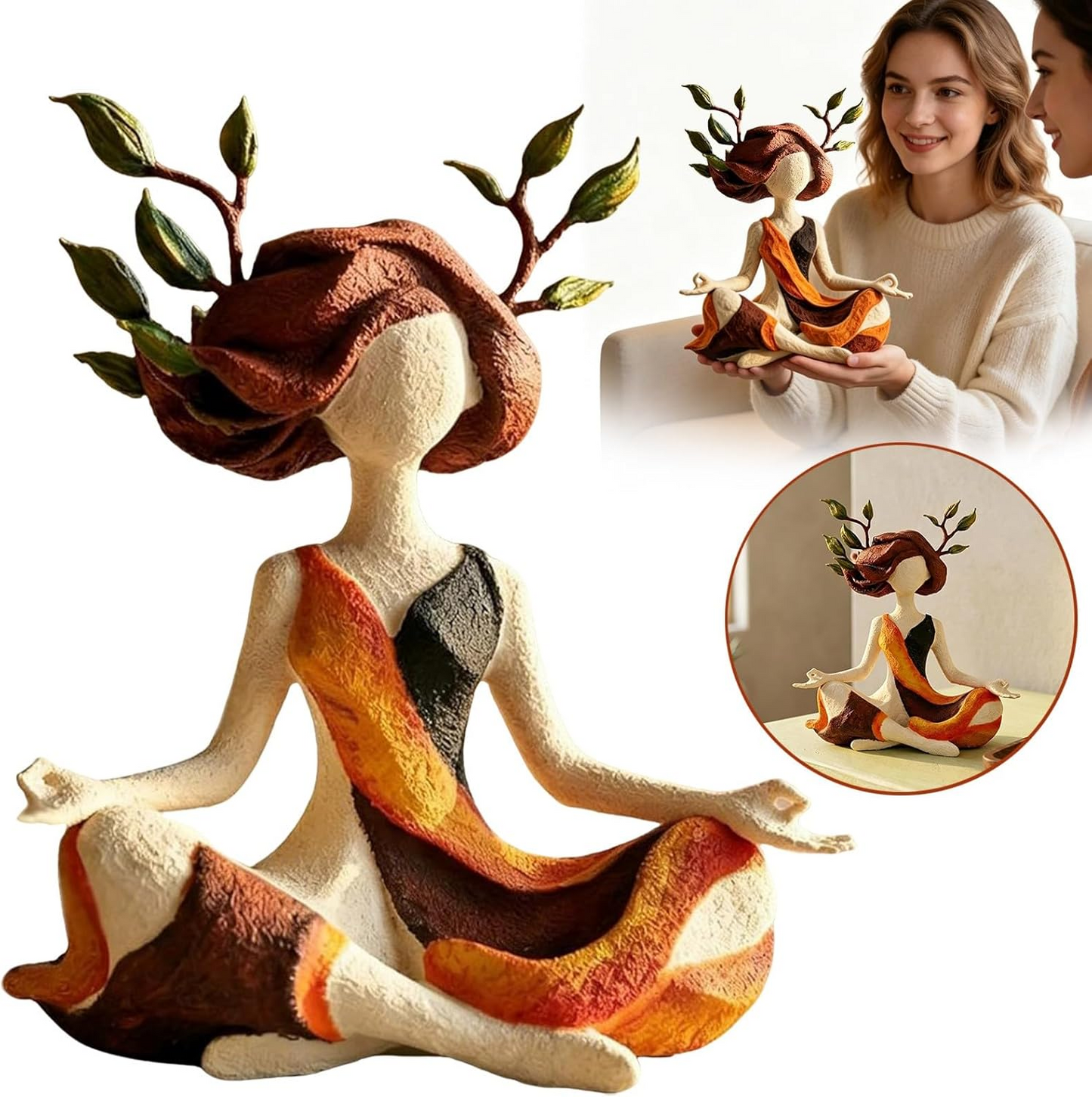 🌿 Inner Peace Rise | Abstract Growth Sculpture