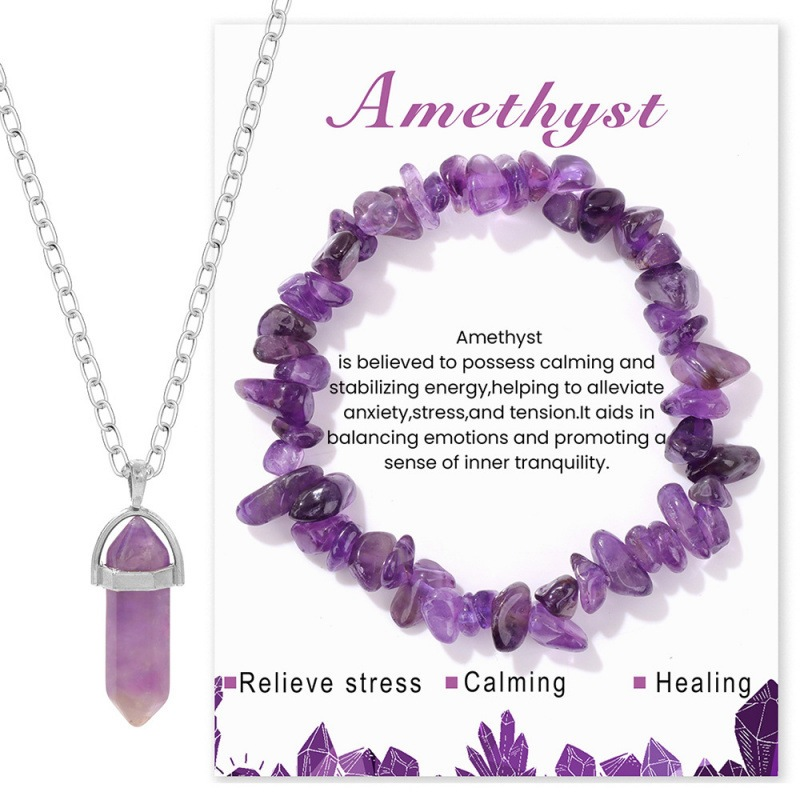 Crystal Healing Necklace & Bracelet Set