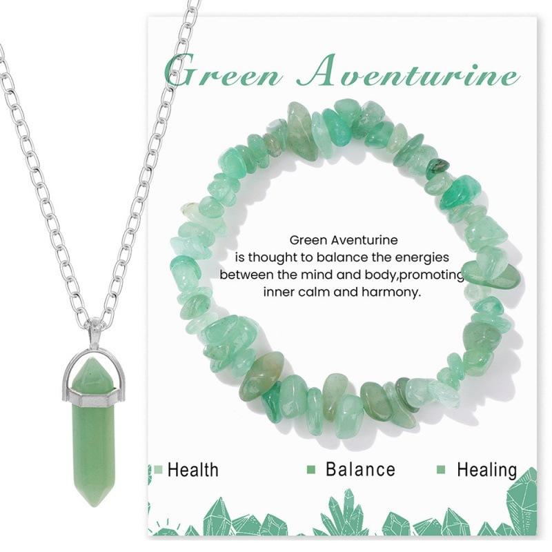 Crystal Healing Necklace & Bracelet Set
