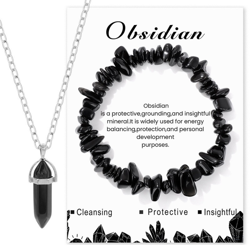 Crystal Healing Necklace & Bracelet Set