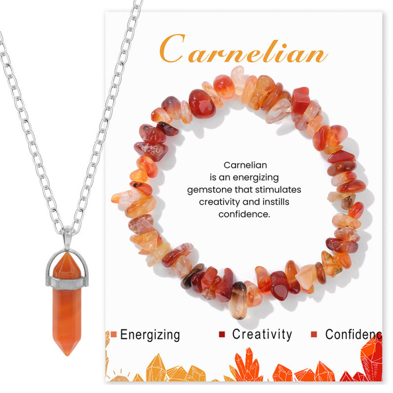 Crystal Healing Necklace & Bracelet Set