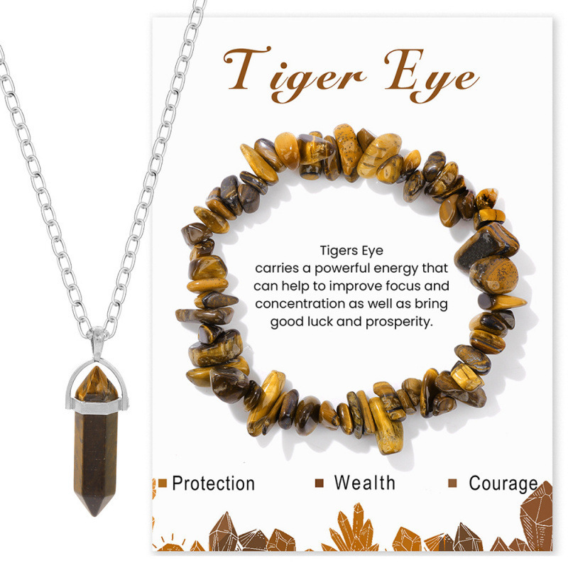 Crystal Healing Necklace & Bracelet Set