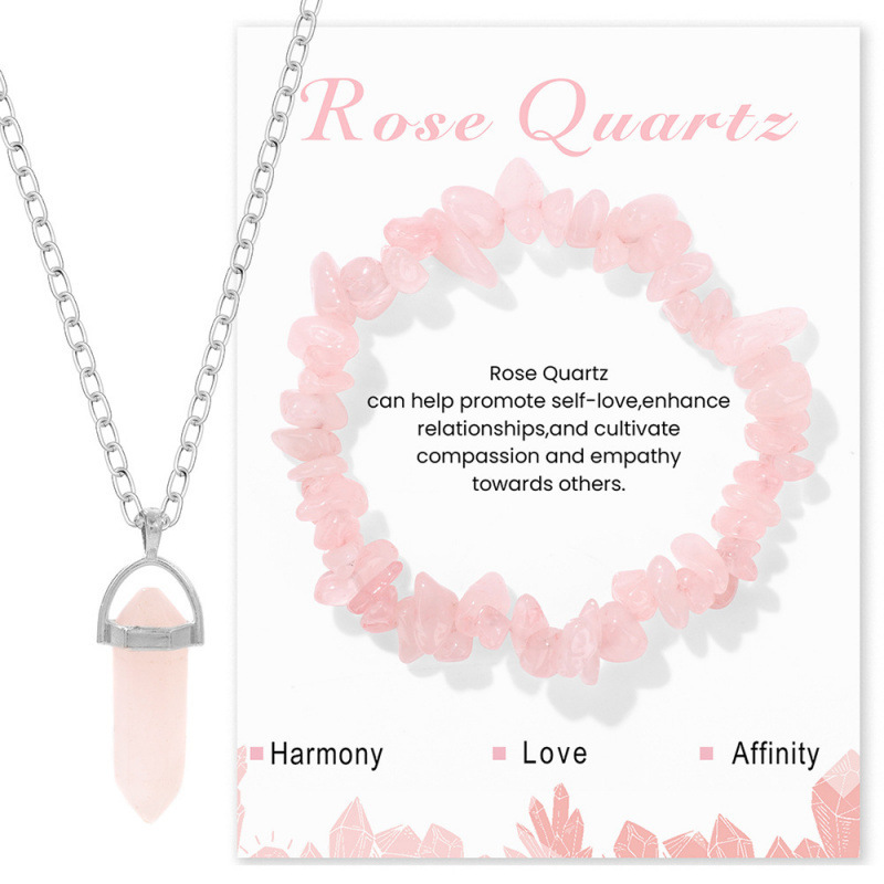 Crystal Healing Necklace & Bracelet Set