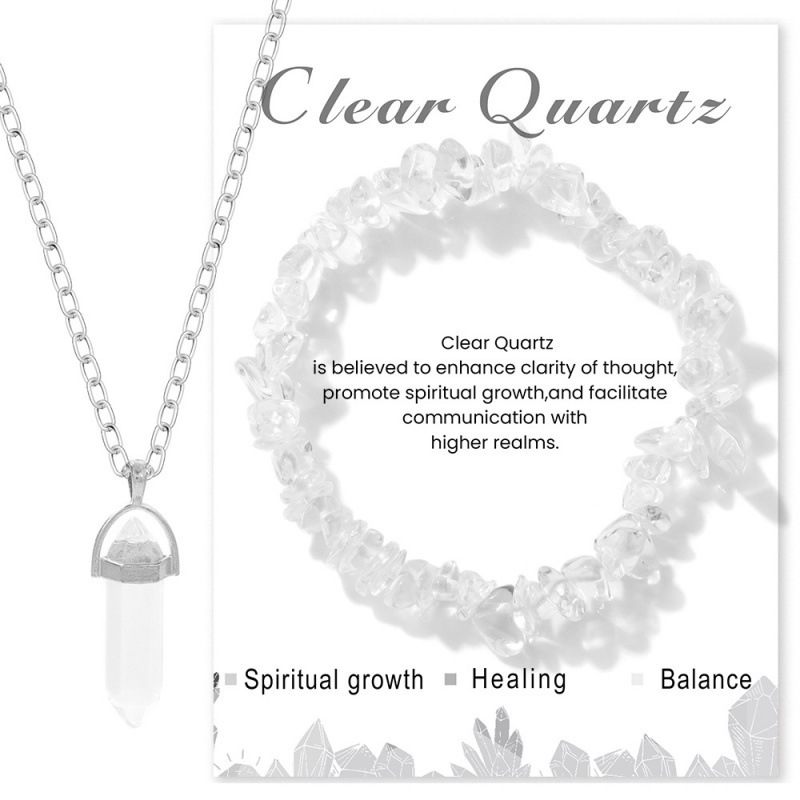 Crystal Healing Necklace & Bracelet Set