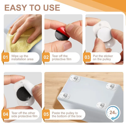 🔥Last Day 50% OFF🎁360° rotating mini caster wheels Suitable for furniture, storage boxes, trash cans, and other appliance rollers