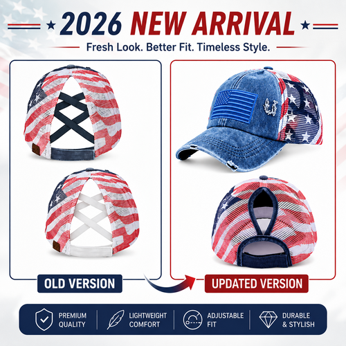 🔥Bold Freedom Ponytail Cap