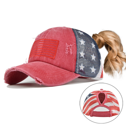 🔥Bold Freedom Ponytail Cap