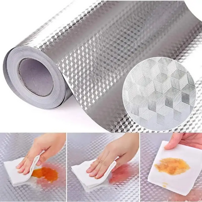 🎁 Hot Sale Promotion 49% OFF🔥Kitchen Wallpaper Oil Proof Sticker Aluminum Foil Backsplash Self
