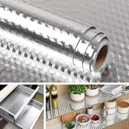 🎁 Hot Sale Promotion 49% OFF🔥Kitchen Wallpaper Oil Proof Sticker Aluminum Foil Backsplash Self