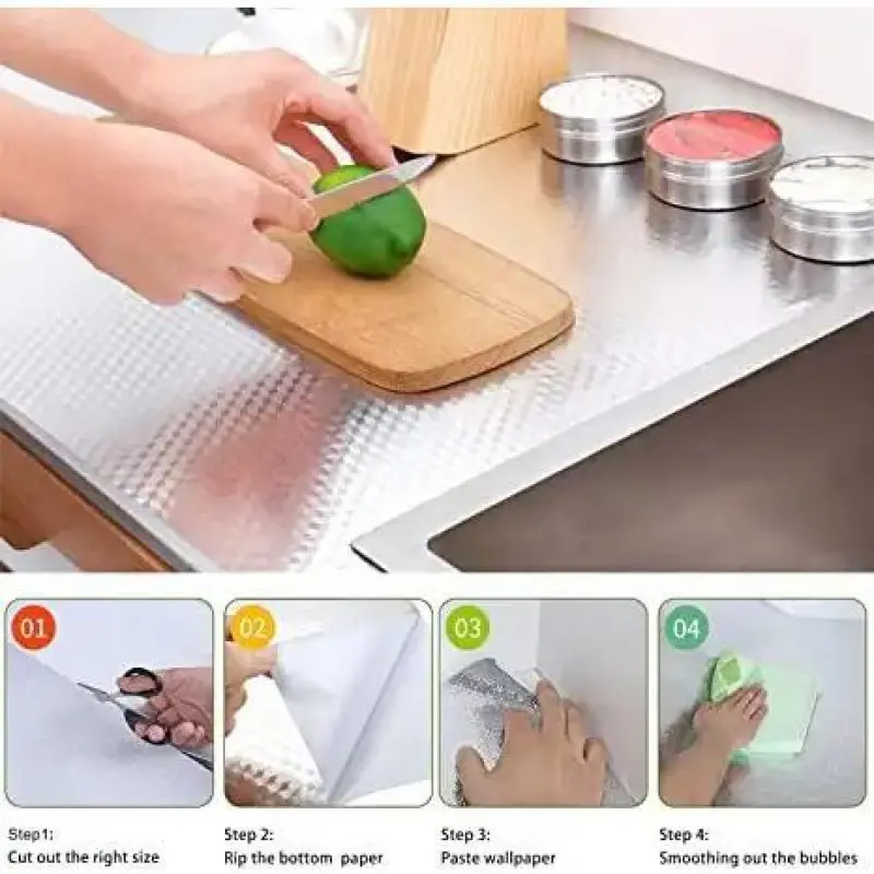 🎁 Hot Sale Promotion 49% OFF🔥Kitchen Wallpaper Oil Proof Sticker Aluminum Foil Backsplash Self
