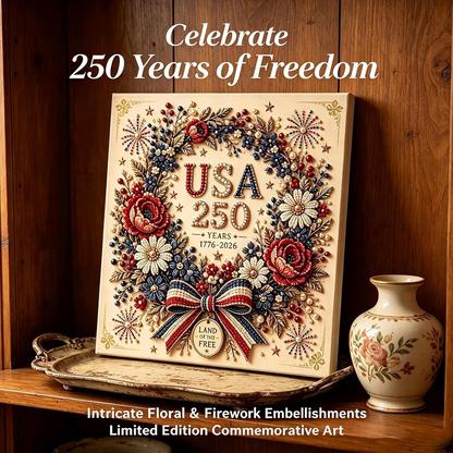 USA 250th Anniversary Beaded Floral Art Kit