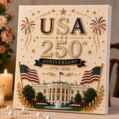 USA 250th Anniversary Beaded Floral Art Kit