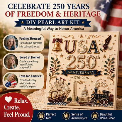 USA 250th Anniversary Beaded Floral Art Kit