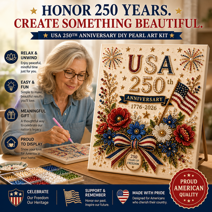 USA 250th Anniversary Beaded Floral Art Kit