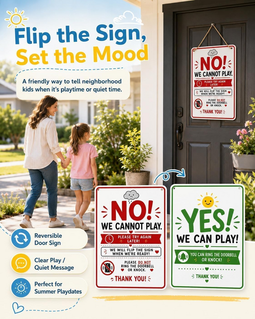 Summer Quiet Time Door Sign