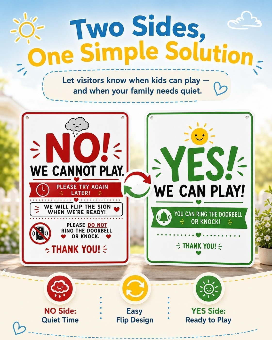 Summer Quiet Time Door Sign