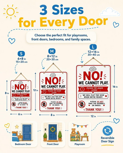 Summer Quiet Time Door Sign