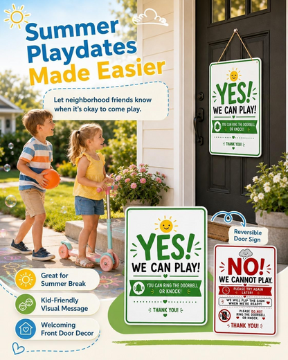 Summer Quiet Time Door Sign