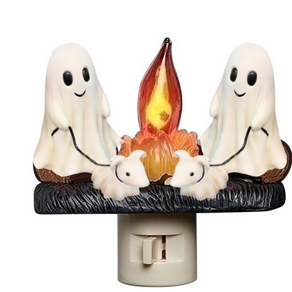 🔥LAST DAY 50% OFF👻 Ghost Campfire Night Light – Spooky Glow, Cozy Vibes🎃