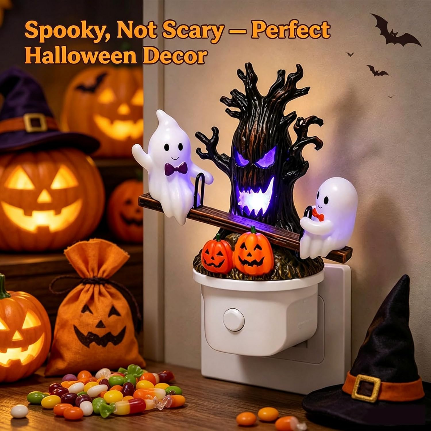 👻Halloween Animated Seesaw Ghost Night Light👻