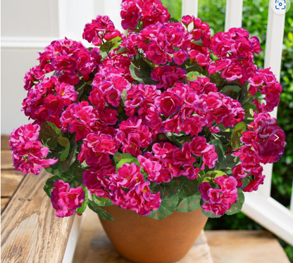🌸 LAST DAY 50%OFF🌸 Bundles Artificial Geranium Flowers For Outdoors Geranium Flowers Outdoor Artificial Flowers UV Resistant Garden Plants Faux Flowers For Home Kitchen Table Centerpieces Patio Decor