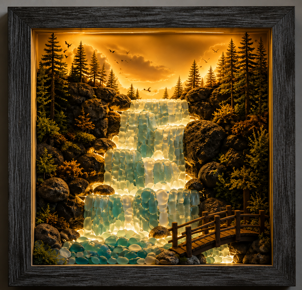 Framed Glowing Landscape Night Light-Bring Nature’s Glow Into Your Home