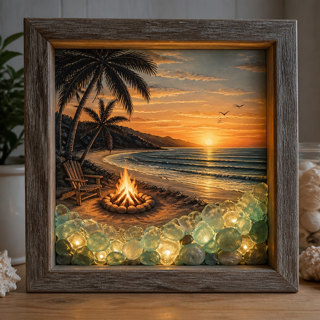 Framed Glowing Landscape Night Light-Bring Nature’s Glow Into Your Home