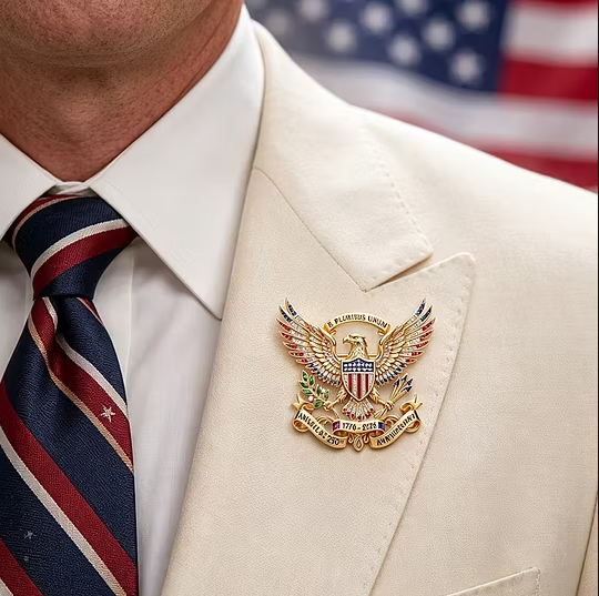 US 250th Anniversary Brooch Pin