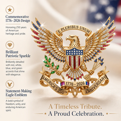 US 250th Anniversary Brooch Pin
