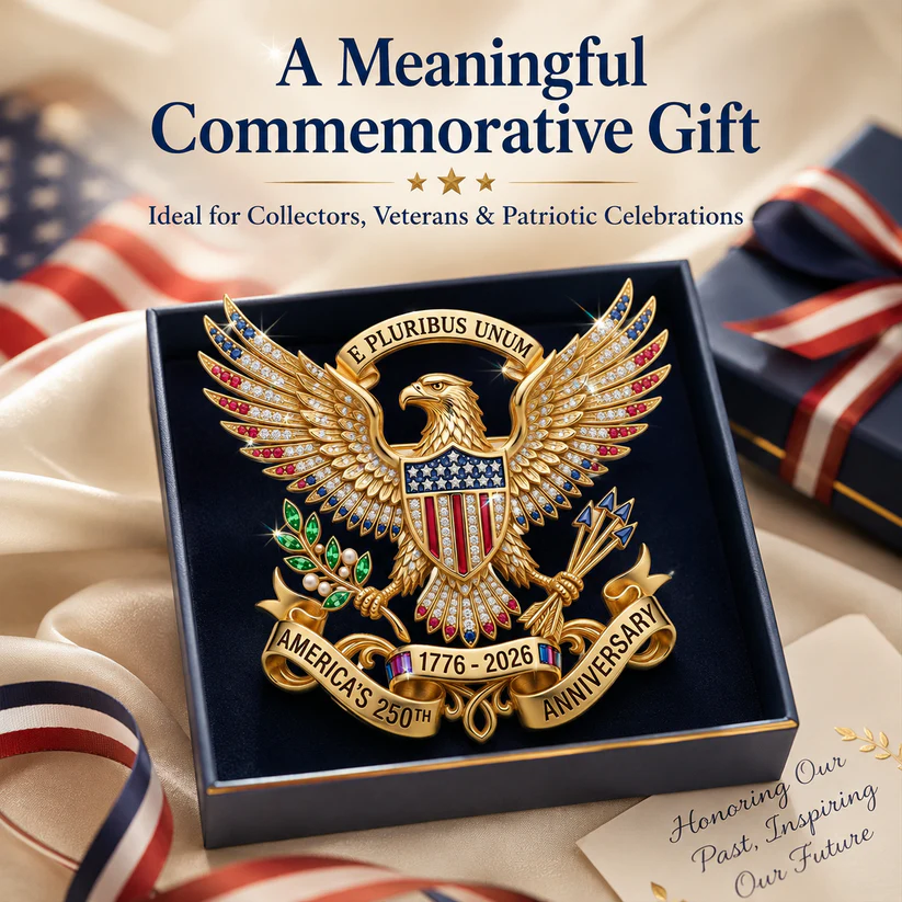 US 250th Anniversary Brooch Pin