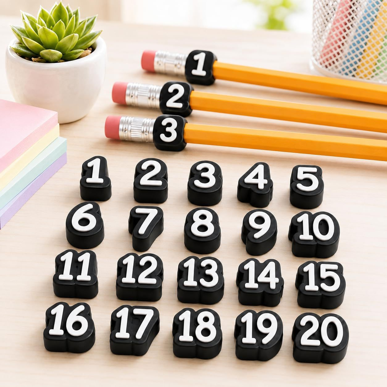 🎁Last Day 50% OFF - Numbered Pencil Toppers