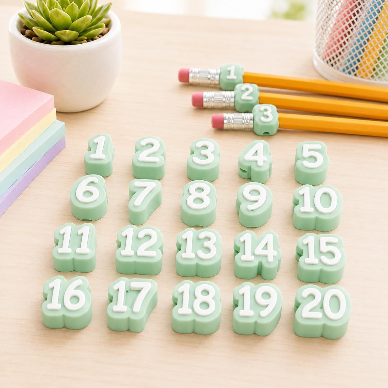 🎁Last Day 50% OFF - Numbered Pencil Toppers