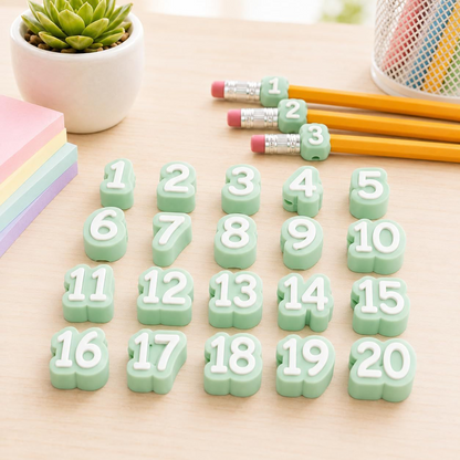 🎁Last Day 50% OFF - Numbered Pencil Toppers