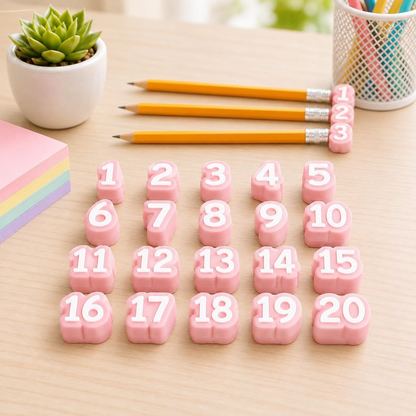 🎁Last Day 50% OFF - Numbered Pencil Toppers