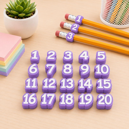 🎁Last Day 50% OFF - Numbered Pencil Toppers